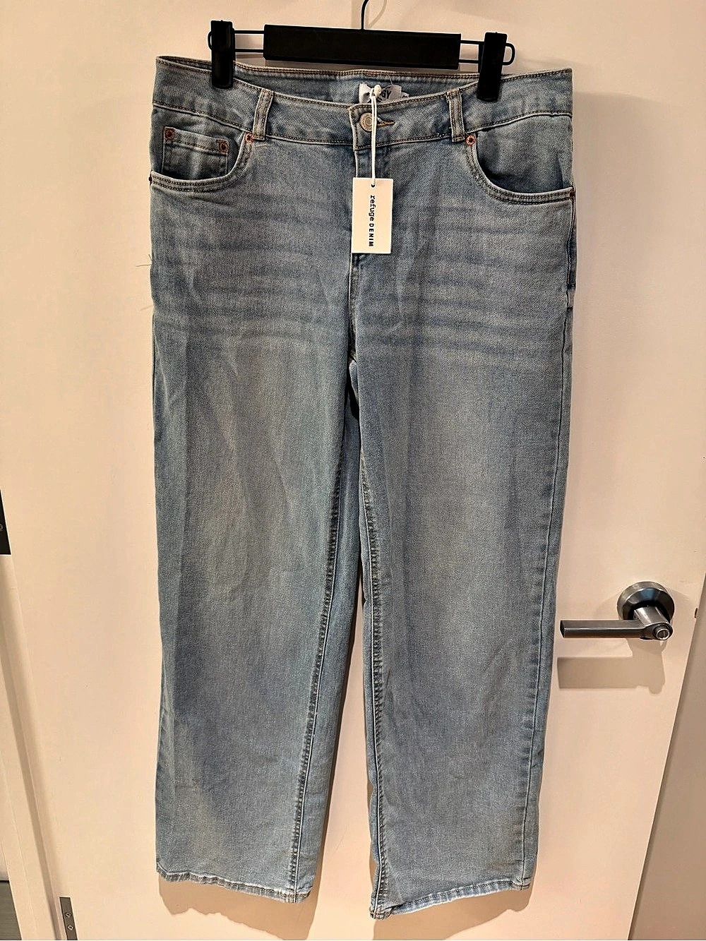 Refuge Denim Baggy Boyfriend Jeans in Blue Waist 07 NWT